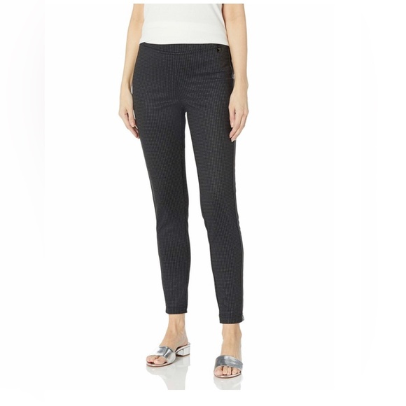 Karl Lagerfeld Paris Women's Plaid PU Legging - Picture 1 of 7